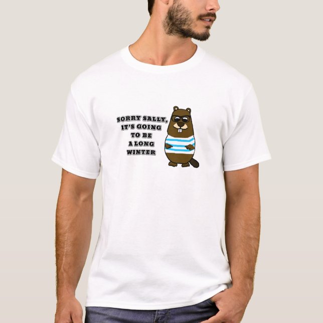 Camiseta Lo siento Sally, invierno largo (Anverso)