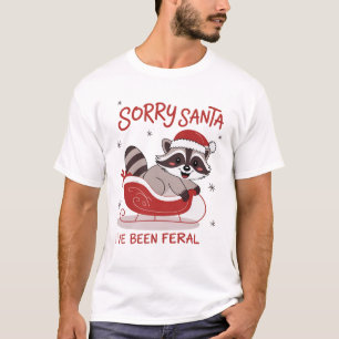 Camiseta Lo siento Santa He Sido Feral Divertida Navidad 