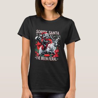 Camiseta Lo siento Santa He Sido Feral Divertido Arte de Na