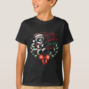 Camiseta Lo siento Santa He sido Navidades Feral Raccoon Co