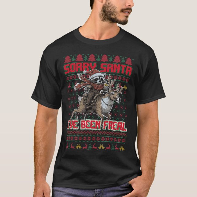 Camiseta Lo siento Santa I ha sido Feral Navidades Holiday  (Anverso)