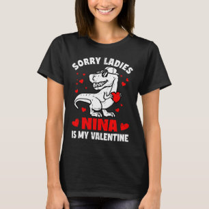 Camiseta Lo siento señoras Nina es mi niño dinosaurio del d