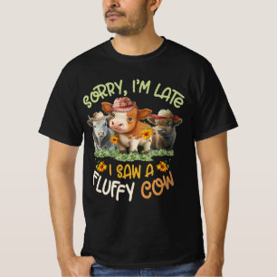 Camiseta Lo Siento Tarde Vi Una Flauta Vaca Highland Cow Br