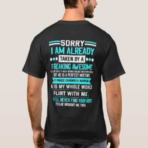 Camiseta Lo siento, ya estoy tomada por un chico increíble