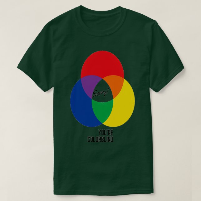Camiseta Lo siento Youx27re Colorciego (Diseño del anverso)
