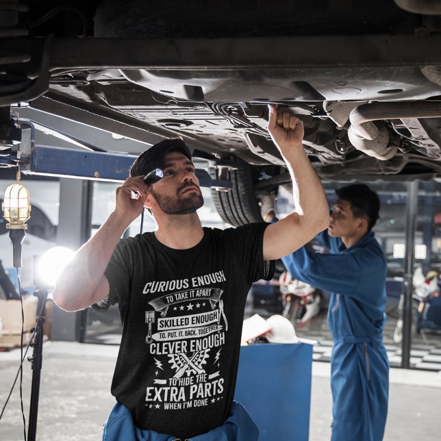 Camiseta Lo suficientemente inteligente como mecánico autom (Subido por el creador)