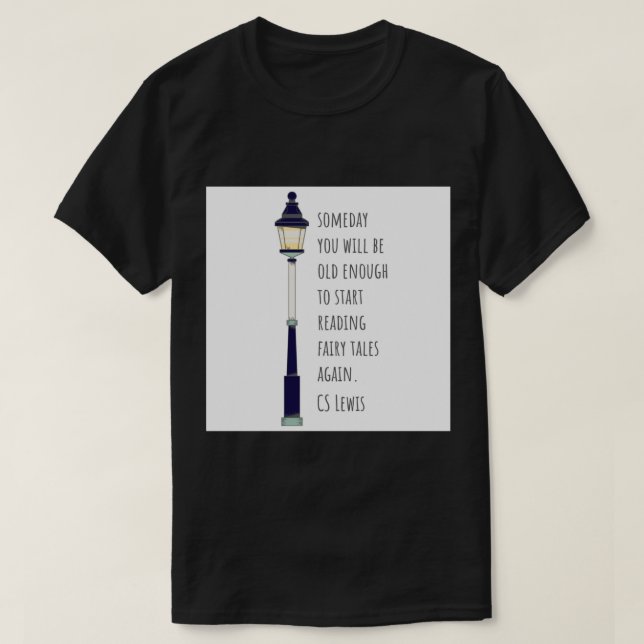 Camiseta Lo suficientemente viejo como para cuentos de hada (Diseño del anverso)