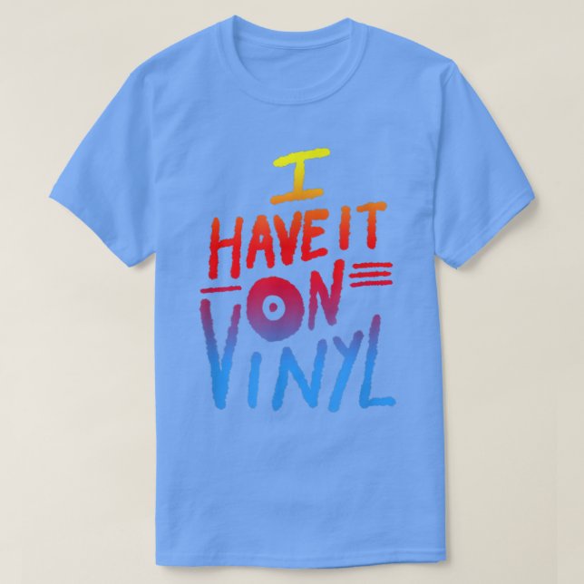 Camiseta Lo tengo en coleccionista de discos de música vini (Diseño del anverso)