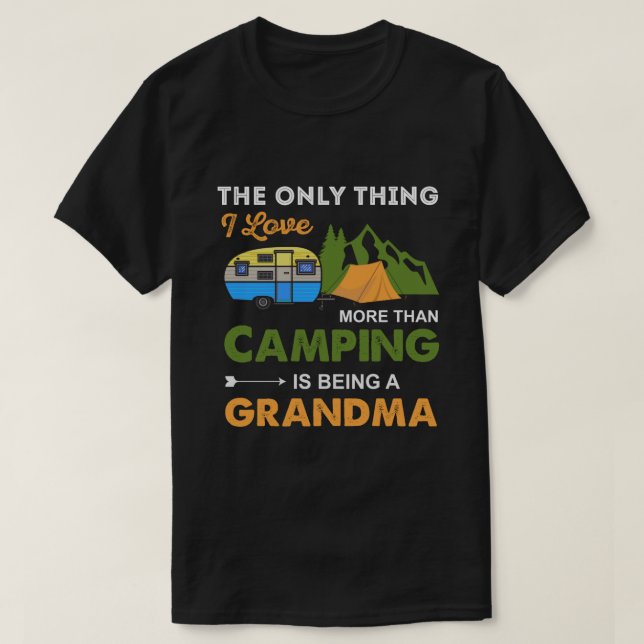 Camiseta Lo Único Que Me Encanta Más Que El Camping (Diseño del anverso)