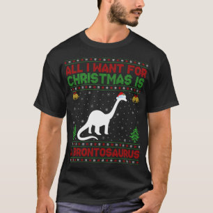 Camiseta Lo Único Que Quiero De Los Navidades Es Un Brontos