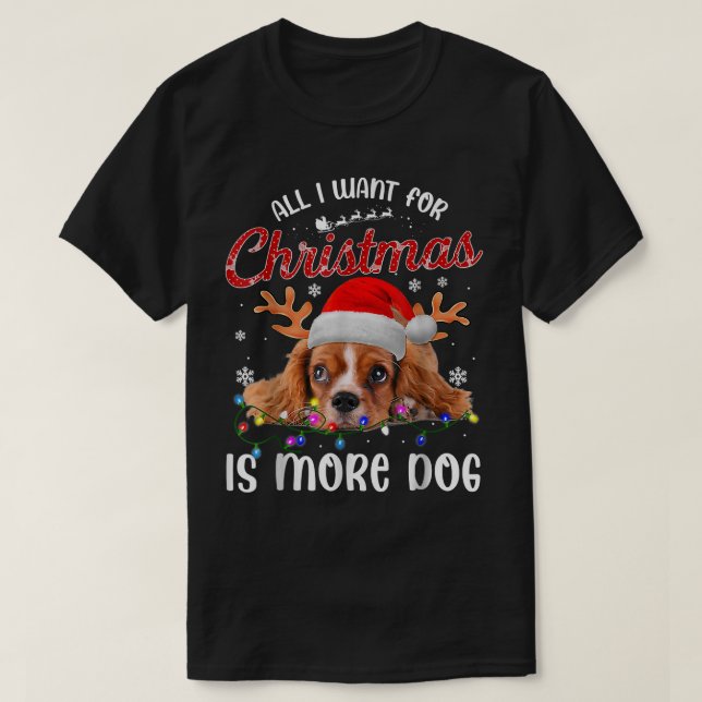 Camiseta Lo Único Que Quiero Para Los Navidades Es Más Perr (Diseño del anverso)