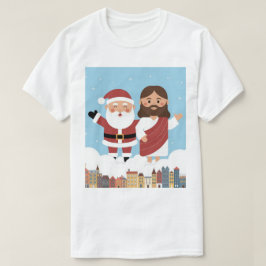 Camiseta ¡LO VIMOS! Papá Noel y Jesús siempre están mirando