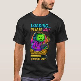 Camiseta “Loading… Please Wait – Neon Gamer T-Shirt”