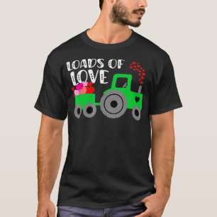Camiseta Loads Of Love Valentines Day Tractor 