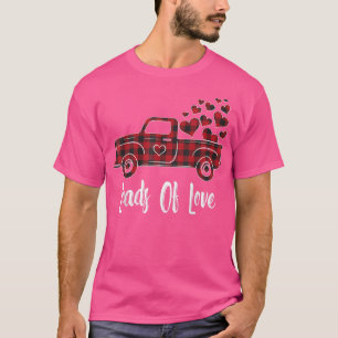 Camiseta Loads of Love Vintage Truck Red Plaid Valentine