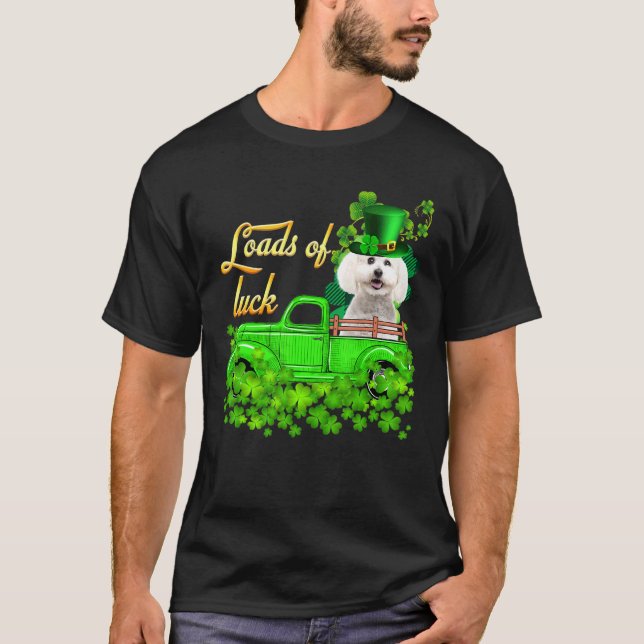 Camiseta Loads Of Luck Truck Bichon Frise St Patrick S Day (Anverso)