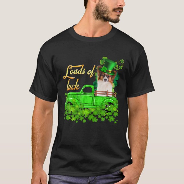 Camiseta Loads Of Luck Truck Papillon St Patrick's Day (Anverso)