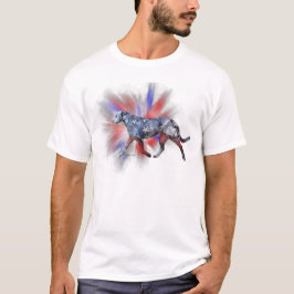 Camiseta Lobero Irlandés Patriótico Rojo Blanco y Azul