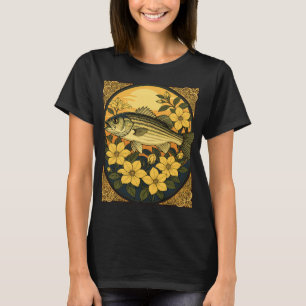 Camiseta Lobina Estriada Rófago y Flores de Jazmín Amarillo