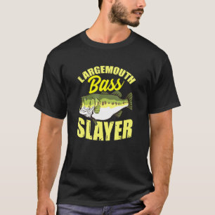 Camiseta Lobina Negra Dice Pescado Pesca de Agua Dulce Ang