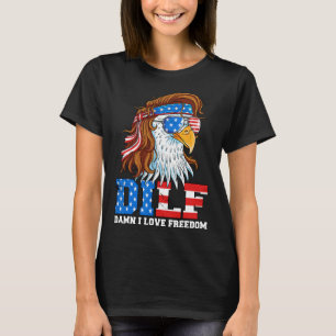 Camiseta Lobo 4 de julio Bandera americana Aullando América