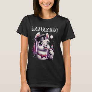 Camiseta Lobo acuarela de arte de impresión animal con flor