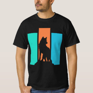 Camiseta Lobo al aire libre silueta de la naturaleza