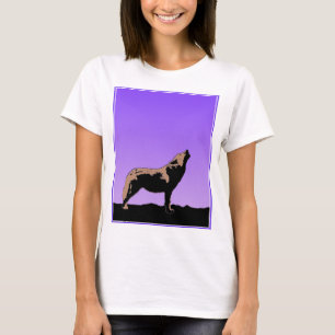 Camiseta Lobo al atardecer - Arte de vida salvaje original