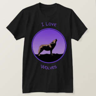 Camiseta Lobo al atardecer - Arte de vida salvaje original