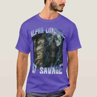 Camiseta Lobo Alfa cargando 67 por ciento salvaje lobos div