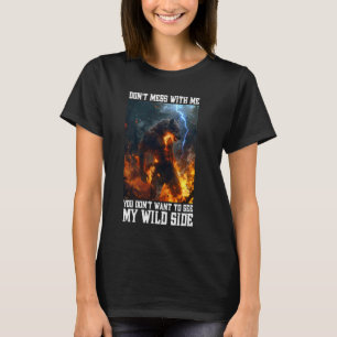 Camiseta Lobo Alfa Memorable Advertencia de Hombre Lobo Mem