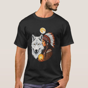 Camiseta Lobo Americano del Día de los Indios Nativos