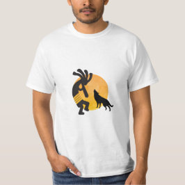 Camiseta Lobo americano nativo Moon Kokopelli T-Shirt