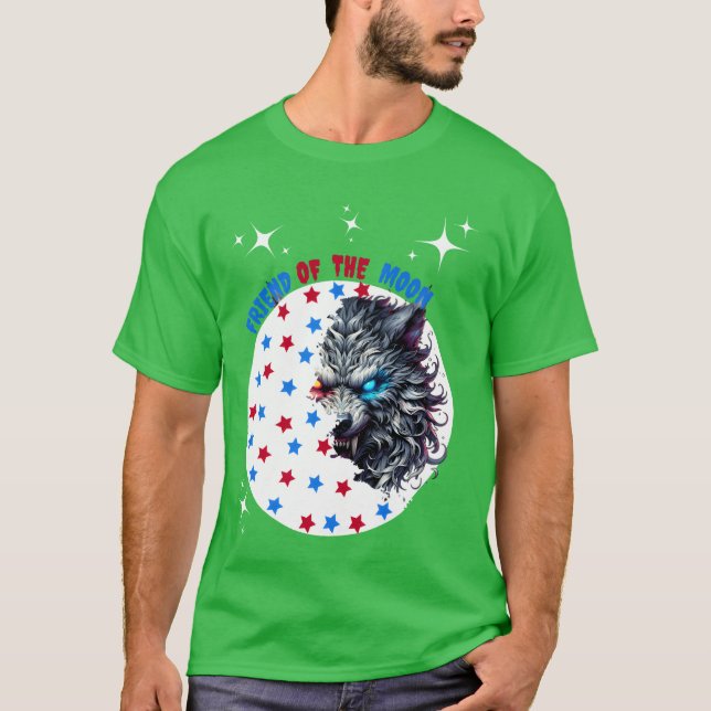 Camiseta Lobo amigo del chico de la luna (Anverso)