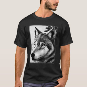 Camiseta Lobo animal de la selva del bosque de la letra dep