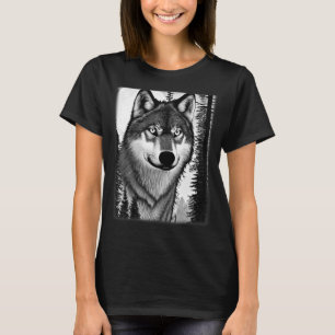 Camiseta Lobo animal de la selva del bosque de la letra dep