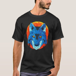 Camiseta Lobo Animal Del Bosque Depredador Luna Roja