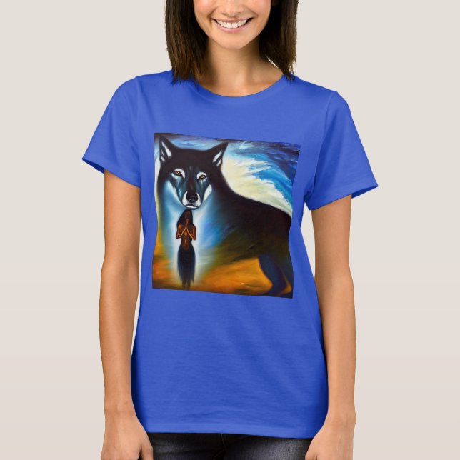 Camiseta Lobo animal espiritual 4 (Anverso)