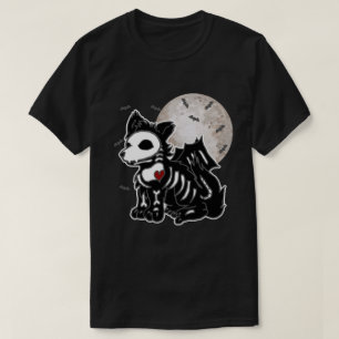 Camiseta Lobo Anime Emo Goth Oscuro Esqueleto Halloween Per