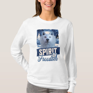 Camiseta Lobo Ártico Espíritu de Libertad Diseño de Vida Si