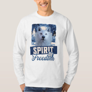 Camiseta Lobo Ártico Espíritu de Libertad Diseño de Vida Si