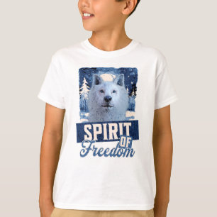 Camiseta Lobo Ártico Espíritu de Libertad Diseño de Vida Si