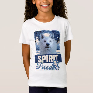 Camiseta Lobo Ártico Espíritu de Libertad Diseño de Vida Si