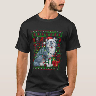 Camiseta Lobo Ártico: Navidad enciende lobo ártico de Santa