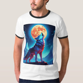Camiseta Lobo audaz y luna