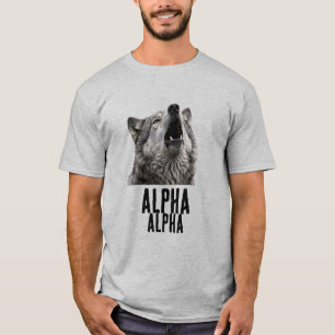 Camiseta Lobo aullador ALPHA - Lobo gris duro Al