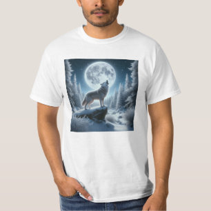 Camiseta Lobo Aullador En Invierno