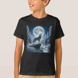 Camiseta Lobo Aullador En Invierno