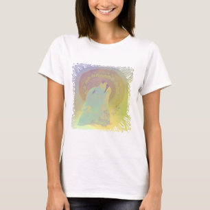 Camiseta Lobo Aullador y Adorno de Mandala