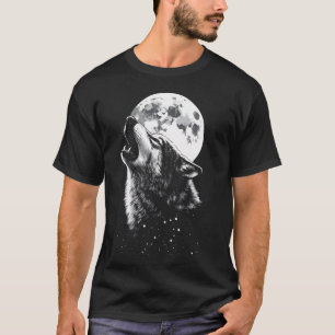 Camiseta Lobo Aullando Luna Lobo